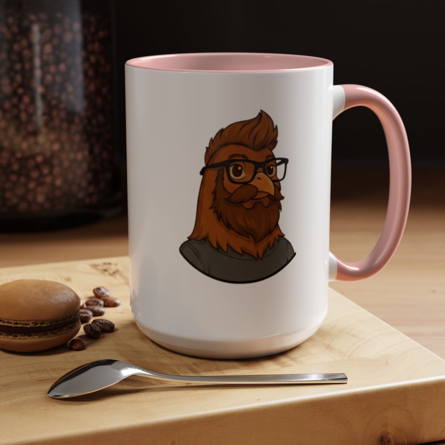 Get Clucked™ Custom Photo Chicken Mug – Personalized Cartoon Portrait Coffee Cup – Funny Gift for Couples, Friends & Pet Lovers