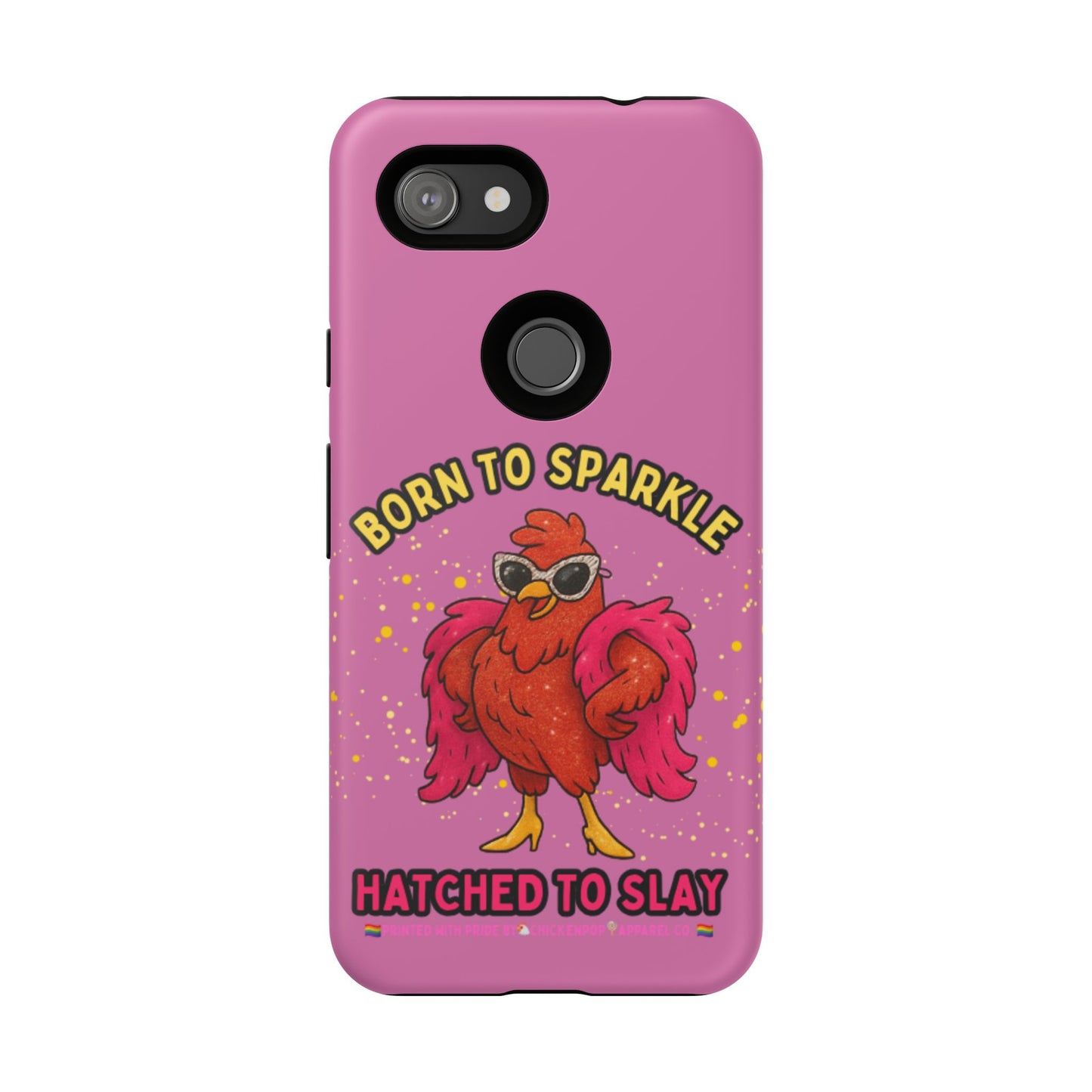 Phone Case - Born to Sparkle Hatched to Slay Logo Design