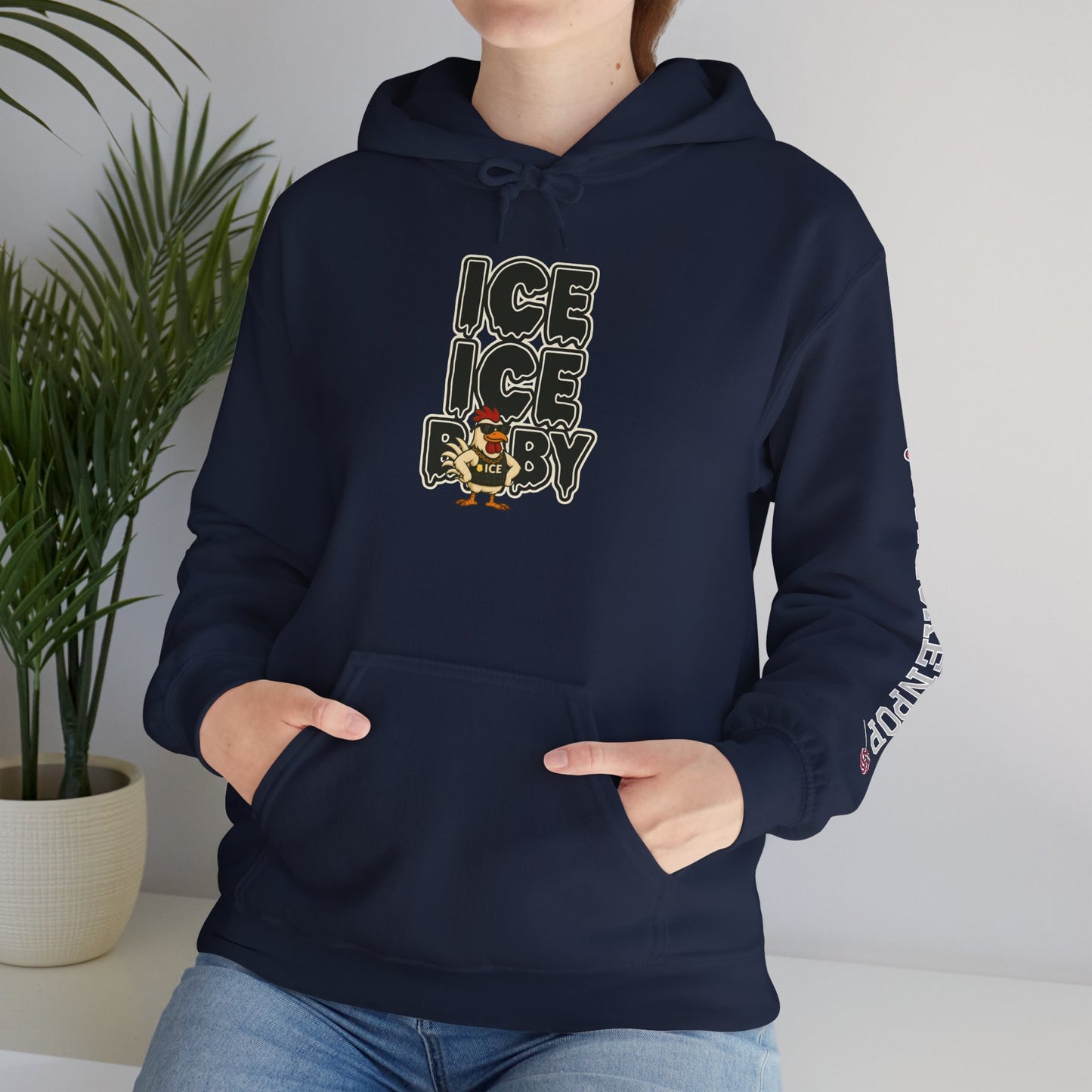 🧊 ICE ICE BABY Funny Chicken T-Shirt – Coop Daddy Parody Hoodie for Music & Poultry Fans