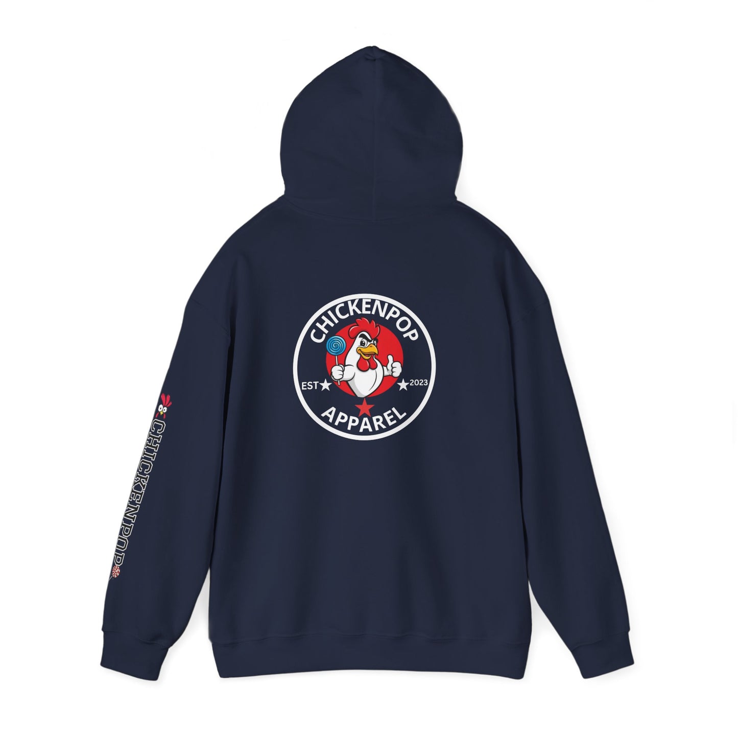 ChickenPop Apparel Logo Hoodie, Unisex Sweatshirt with Naughty Chicken Lollipop Logo, Original Design, Fun Hooded Jumper, Cozy Pullover,