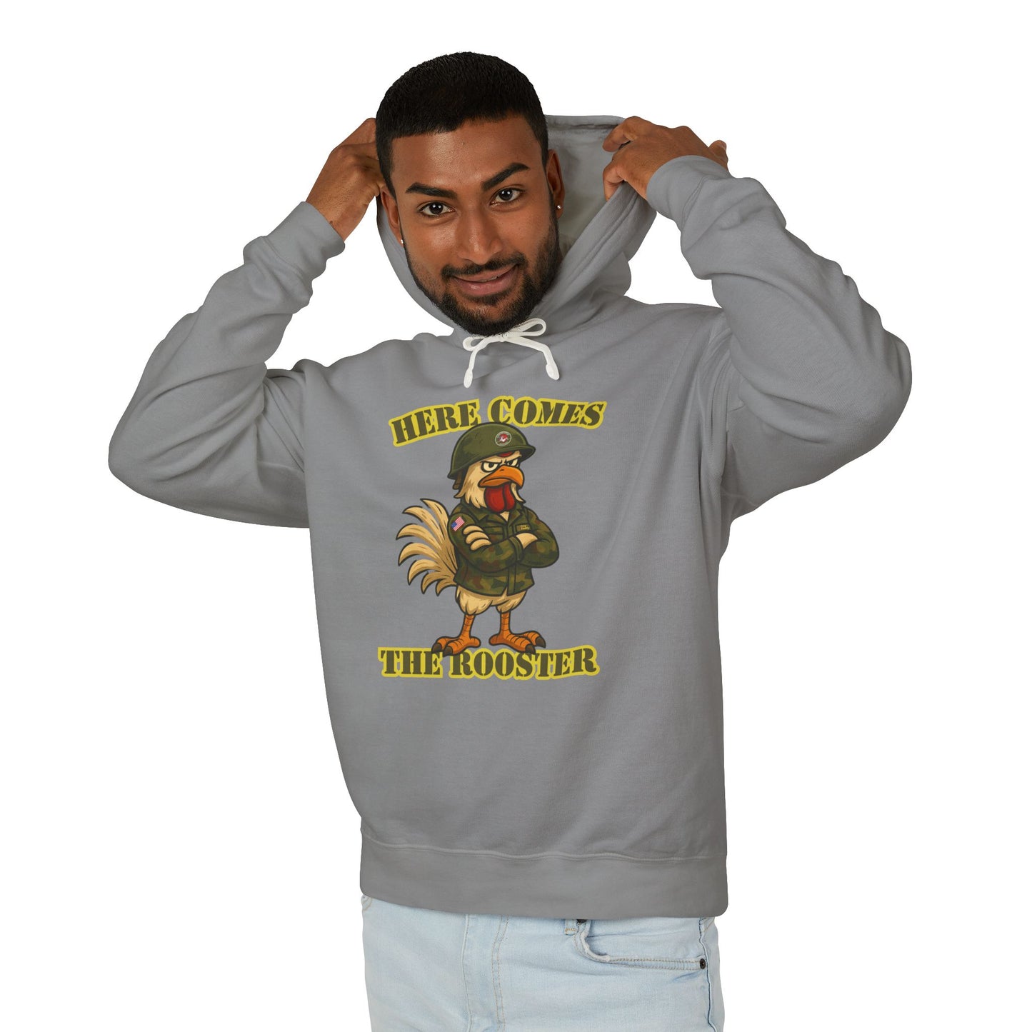 Here Comes The Rooster Hoodie – Bold Graphic Pullover with Relaxed Fit | Unisex Streetwear