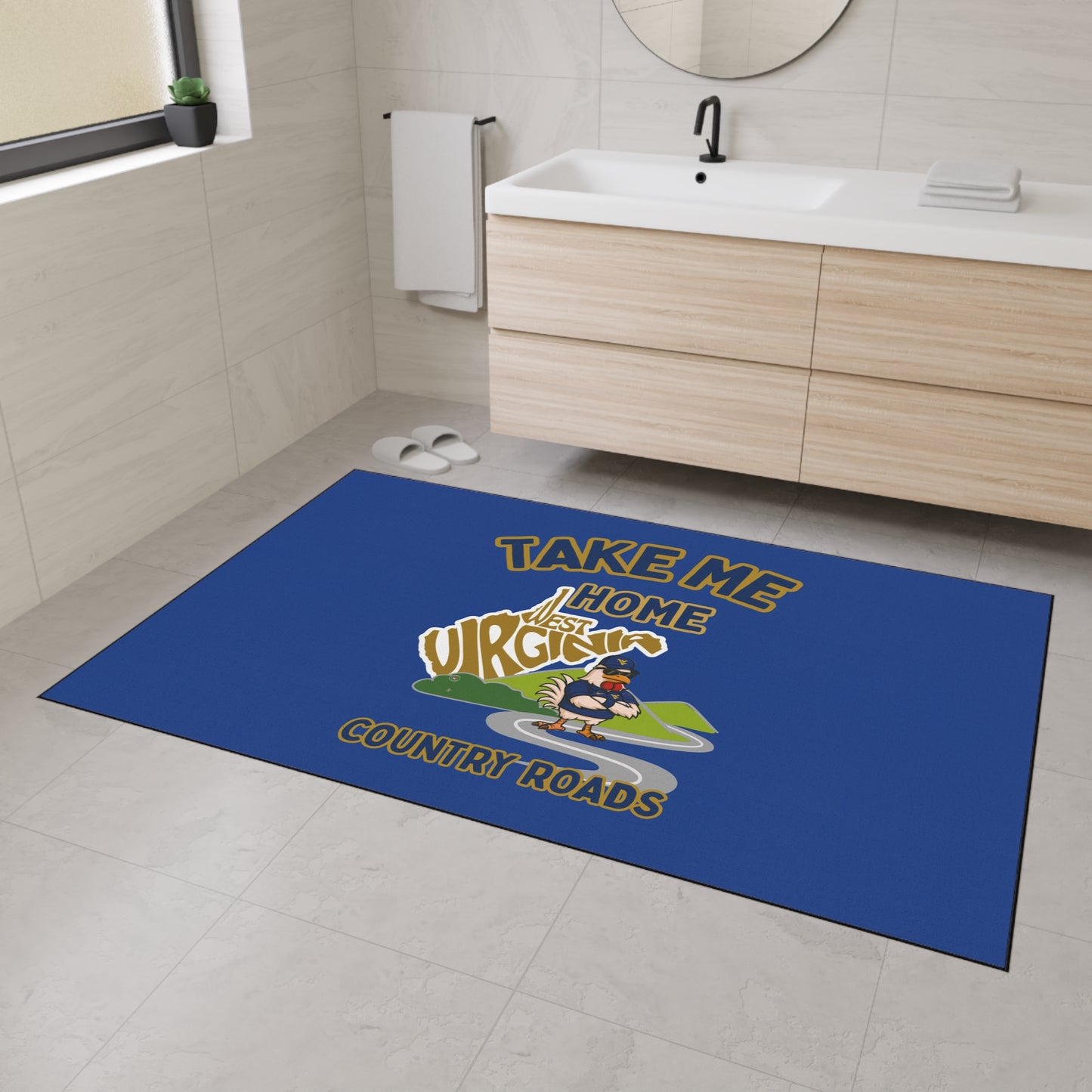 West Virginia Floor Mat - Welcome Home Rug, Durable Indoor Mat, Country Roads Decor, West Virginia Gifts, Home and Kitchen