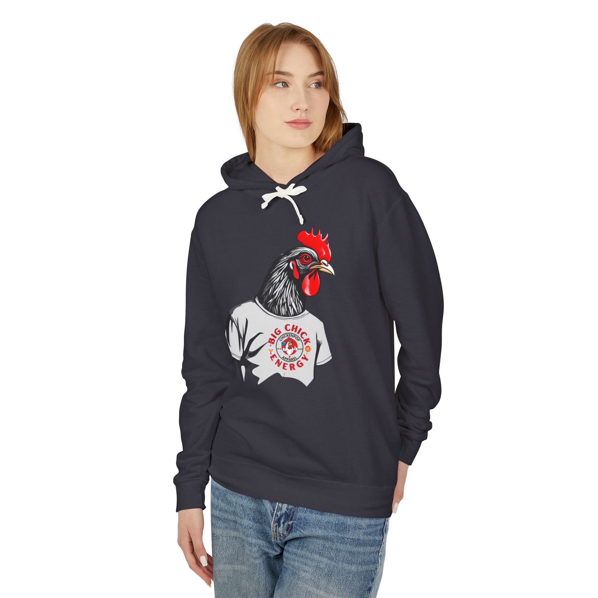 Big Chick Energy GIANT Rooster Hoodie – Bold Chicken Graphic Pullover