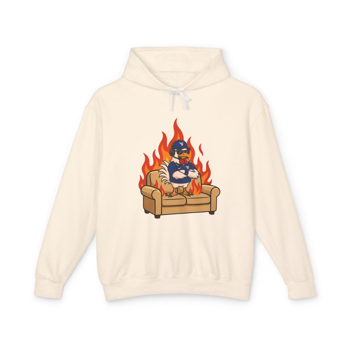 Big Rich Energy Burning Couch Hoodie – Chaos Quote 🔥FREE SHIPPING🔥
