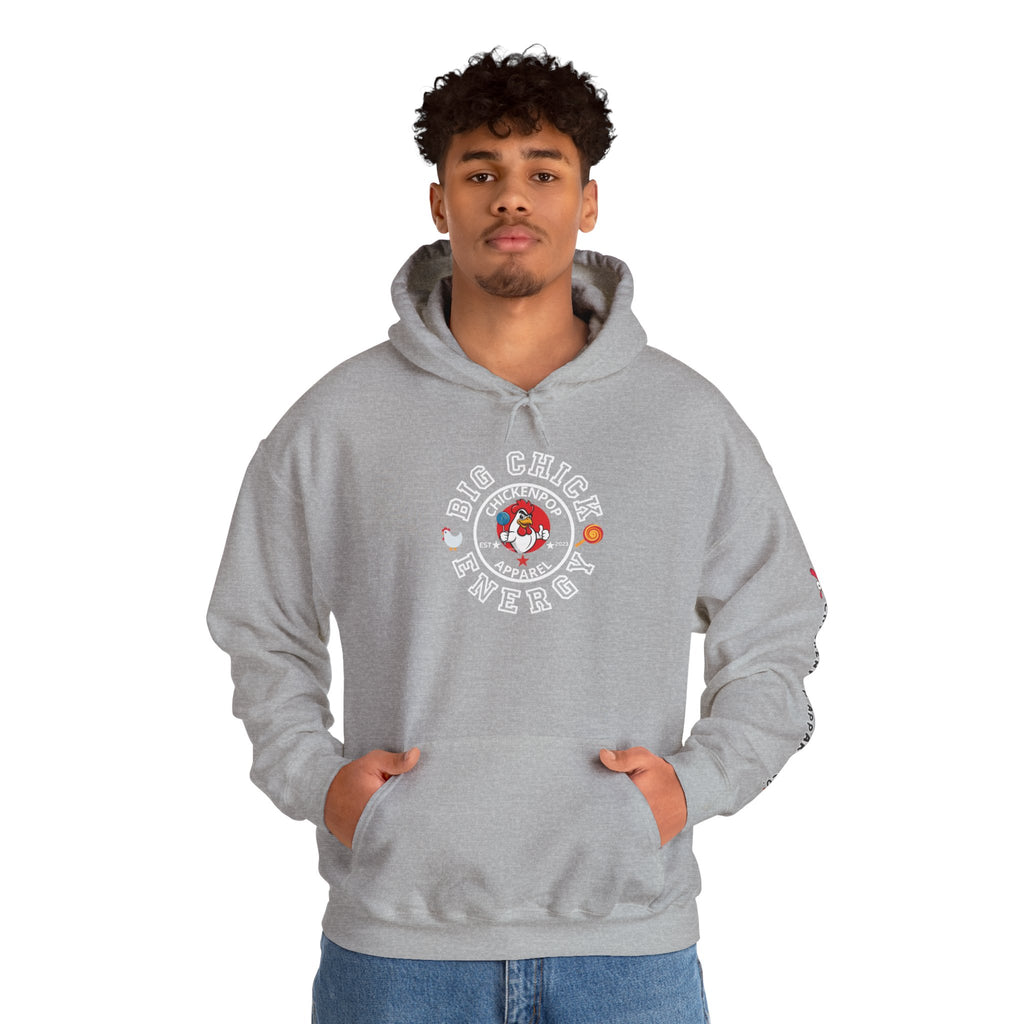 Big Chick Energy Unisex Hoodie — ChickenPop Apparel Logo Sweatshirt