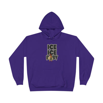 ICE ICE BABY Funny Chicken Hoodie – Retro Hip-Hop Pullover for Music Fans, Students & Cold-Weather Comedians