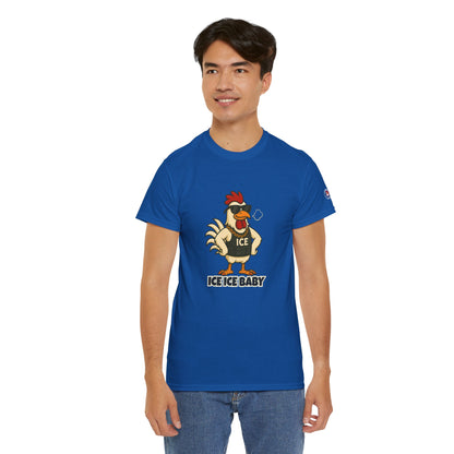 Ice Ice Baby Part 2 Funny Chicken T-Shirt – Cool Rooster Graphic Tee | Unisex Retro Hip-Hop Style