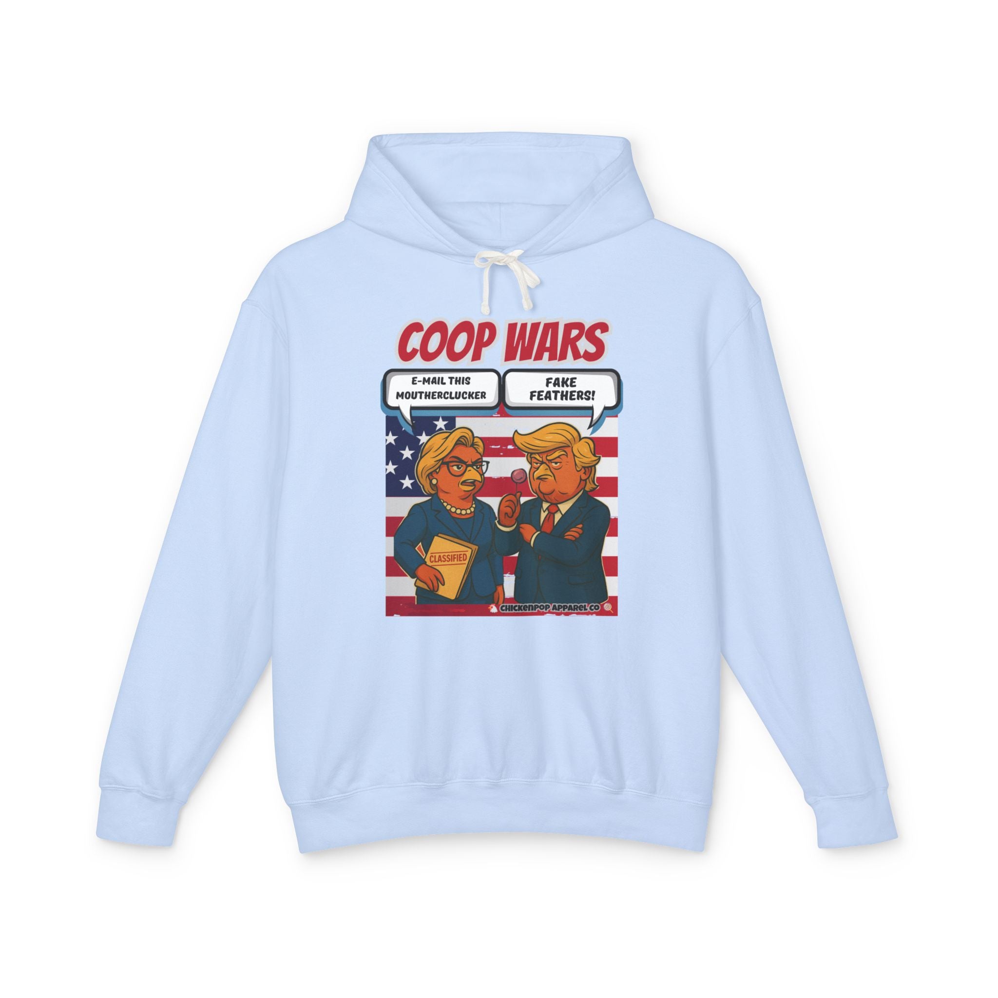 Coop Wars Hoodie – Funny Political Graphic Pullover | Unisex Relaxed Fit | Ethically Made & OEKO-TEX Certified Streetwear