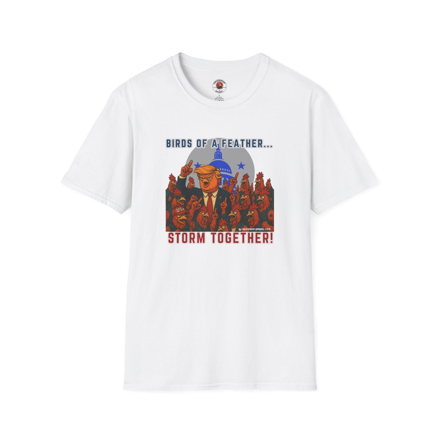 Birds of a Feather Storm Together T-Shirt – Funny Political Satire Tee for Free Thinkers & Rebel Minds