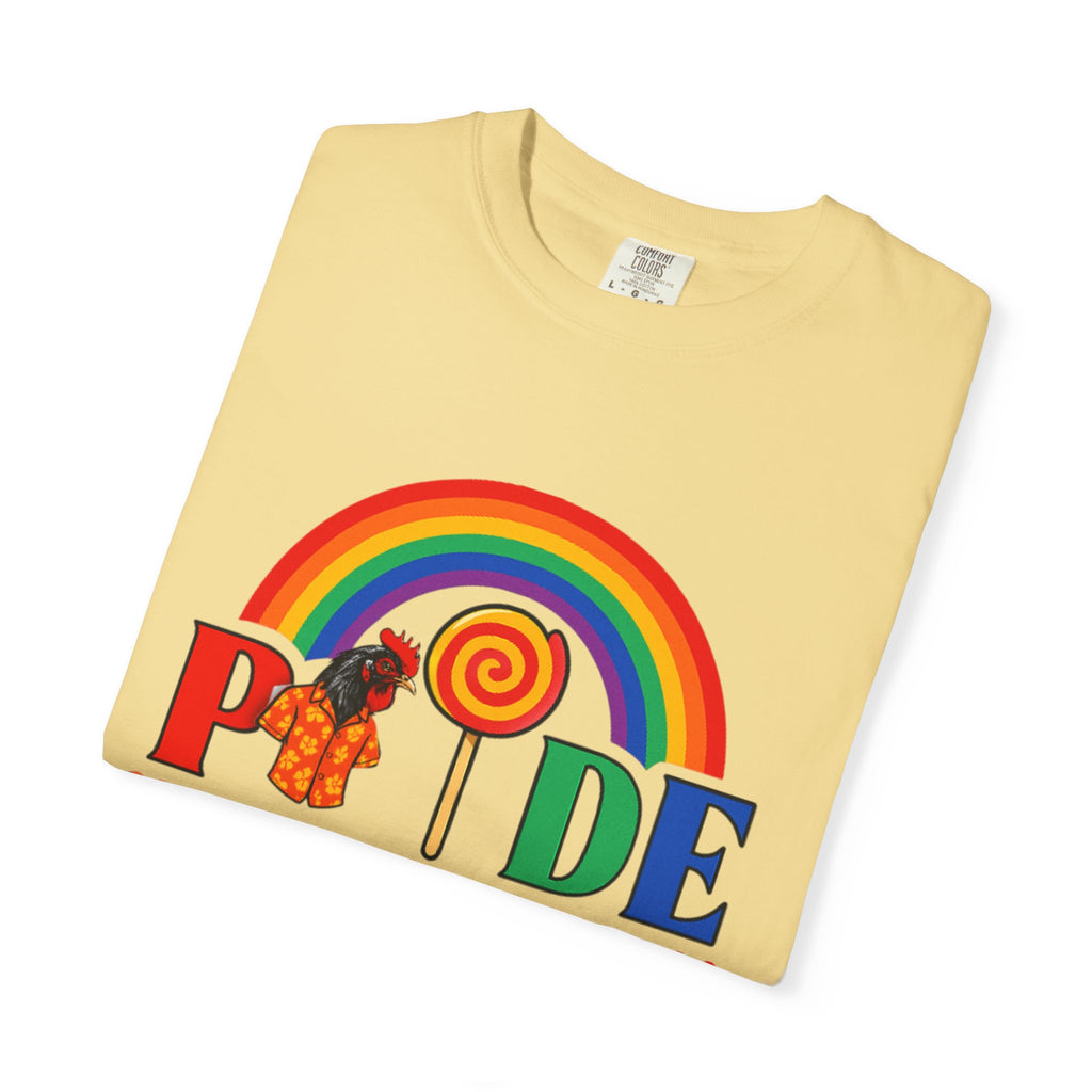 Pride Rainbow Lollipop T-Shirt — "PRIDE" ChickenPop Apparel Co. Graphic Tee