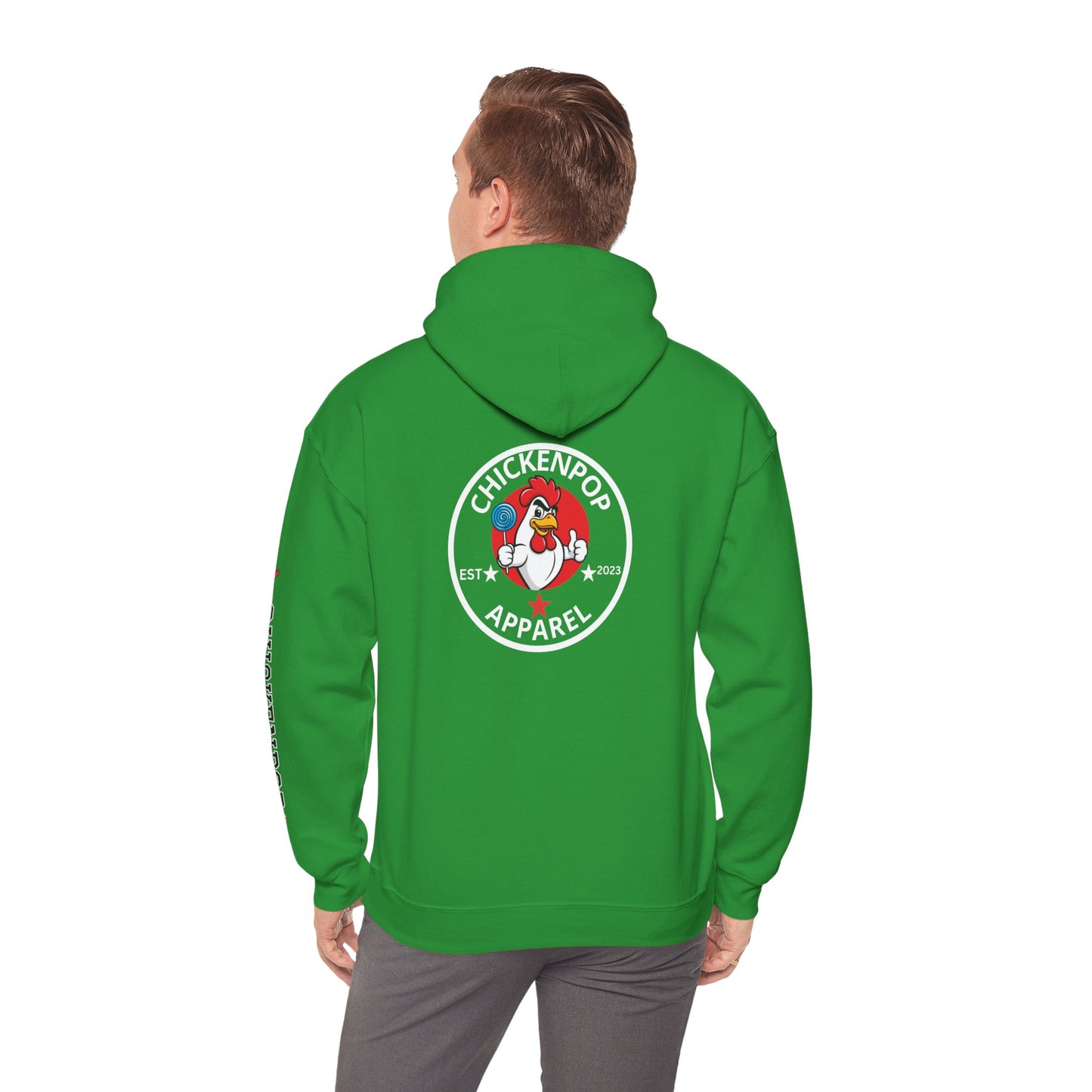 ChickenPop Apparel Logo Hoodie, Unisex Sweatshirt with Naughty Chicken Lollipop Logo, Original Design, Fun Hooded Jumper, Cozy Pullover,