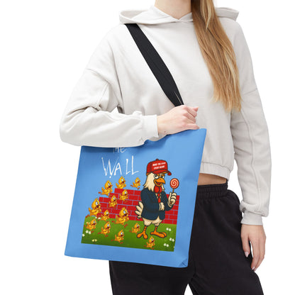 Another Chick Thru The Wall Tote Bag – Funny Political Chicken Graphic | Durable Eco-Friendly Canvas Shopper for Everyday Use
