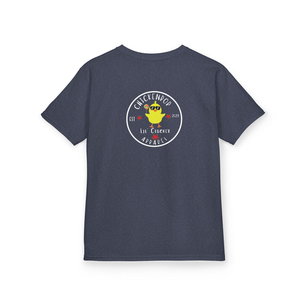 Lil’ Cluckers Original ChickenPop Logo Kids Tee – Fun Kids Graphic T-Shirt | Cute Cartoon Chicken Shirt for Boys & Girls