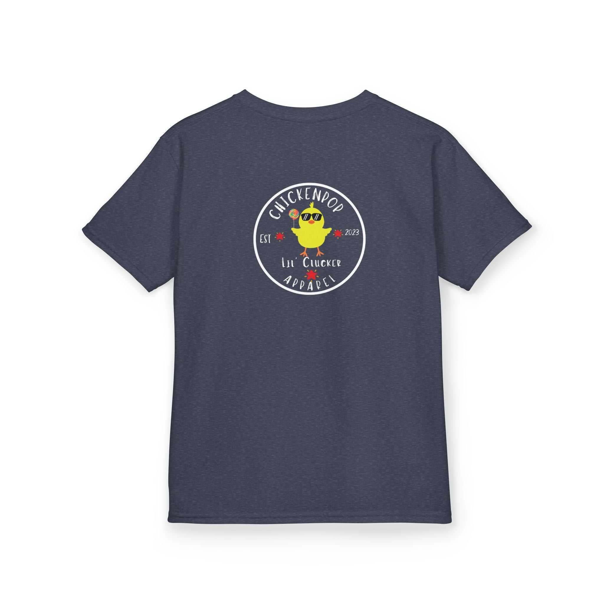 Lil’ Cluckers Original ChickenPop Logo Kids Tee – Fun Kids Graphic T-Shirt | Cute Cartoon Chicken Shirt for Boys & Girls