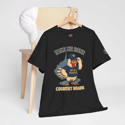 Take Me Home Country Roads WV Coop Daddy Tee – Funny West Virginia Rooster Shirt