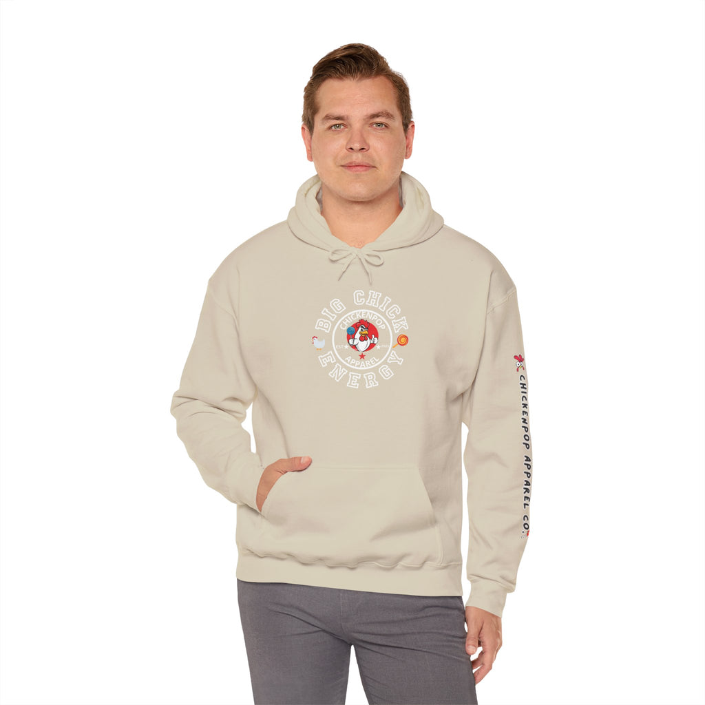 Big Chick Energy Unisex Hoodie — ChickenPop Apparel Logo Sweatshirt