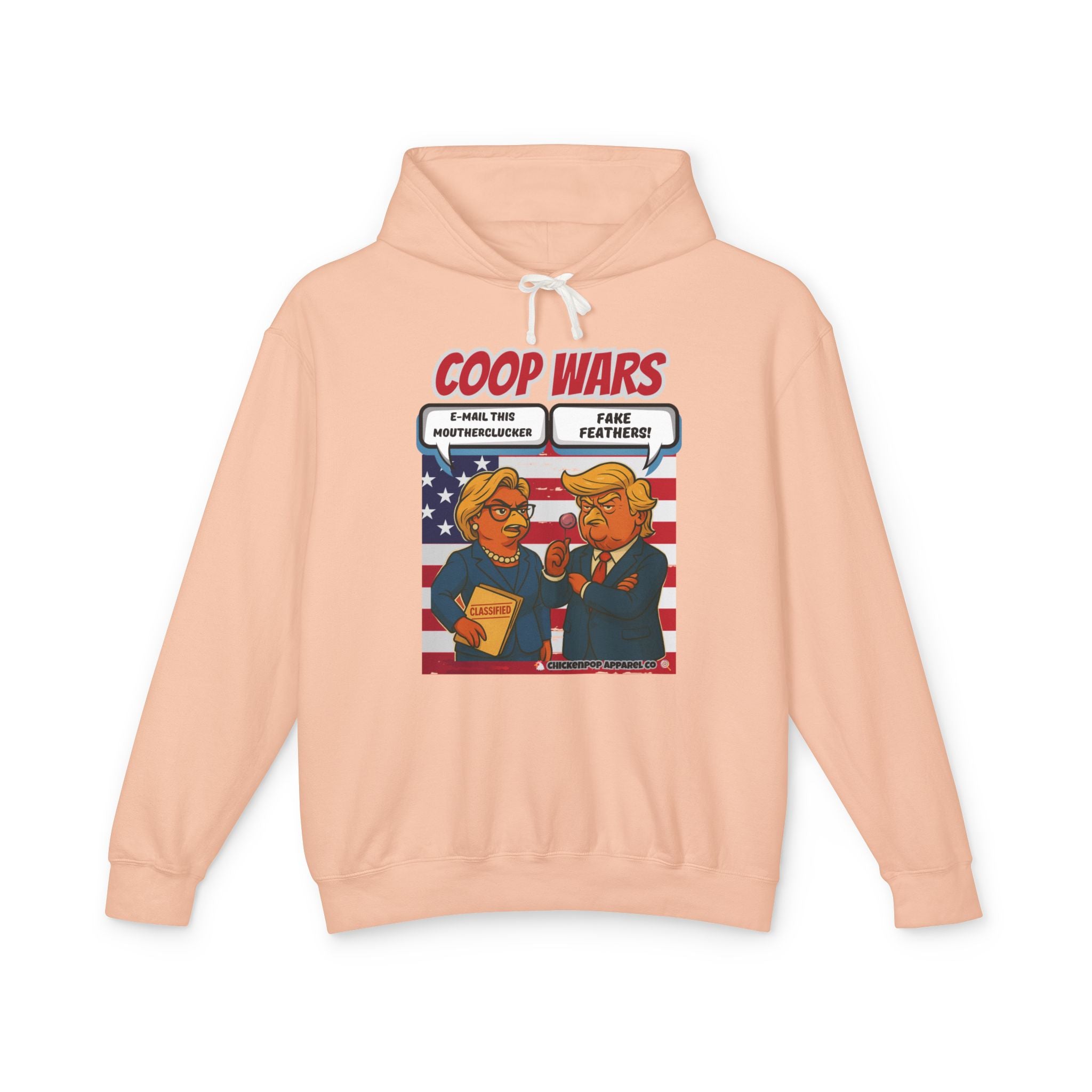 Coop Wars Hoodie – Funny Political Graphic Pullover | Unisex Relaxed Fit | Ethically Made & OEKO-TEX Certified Streetwear