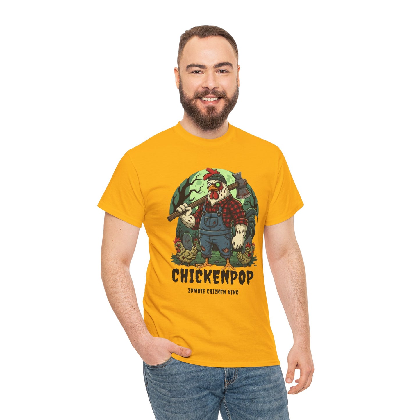 Zombie Chicken King Halloween Shirt – Funny Spooky T-Shirt