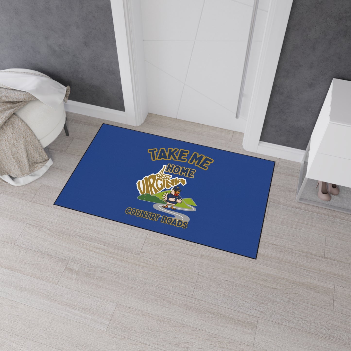 West Virginia Floor Mat - Welcome Home Rug, Durable Indoor Mat, Country Roads Decor, West Virginia Gifts, Home and Kitchen