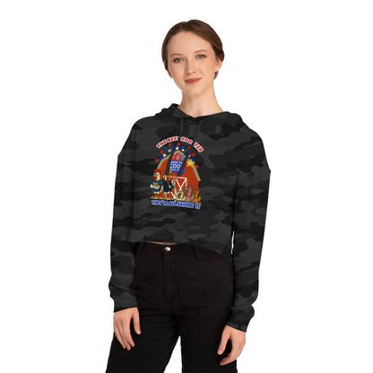The Best Rooster Cropped Hoodie | Fun Women's Sweatshirt,