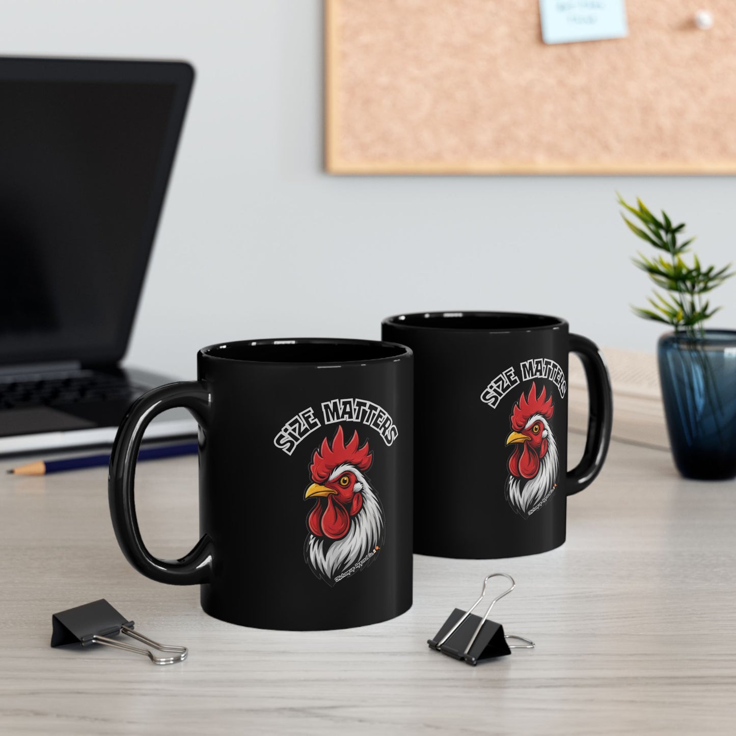 Funny Rooster Attitude Mug – Bold Black Chicken Coffee Mug with Slogan | ChickenPop Apparel Ceramic Cup (11oz & 15oz)