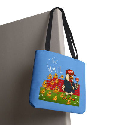 Another Chick Thru The Wall Tote Bag – Funny Political Chicken Graphic | Durable Eco-Friendly Canvas Shopper for Everyday Use