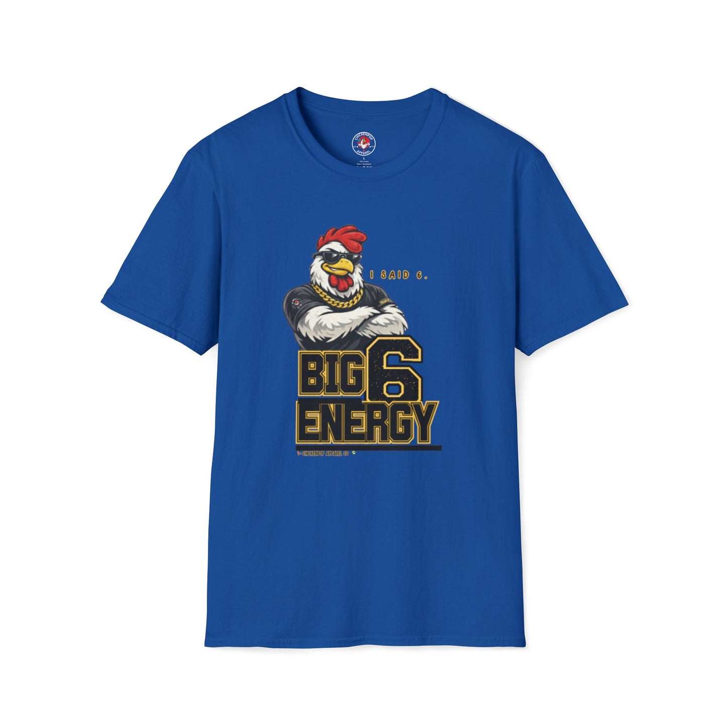 Big 6 Energy Tee – Team 6 | ChickenPop Apparel