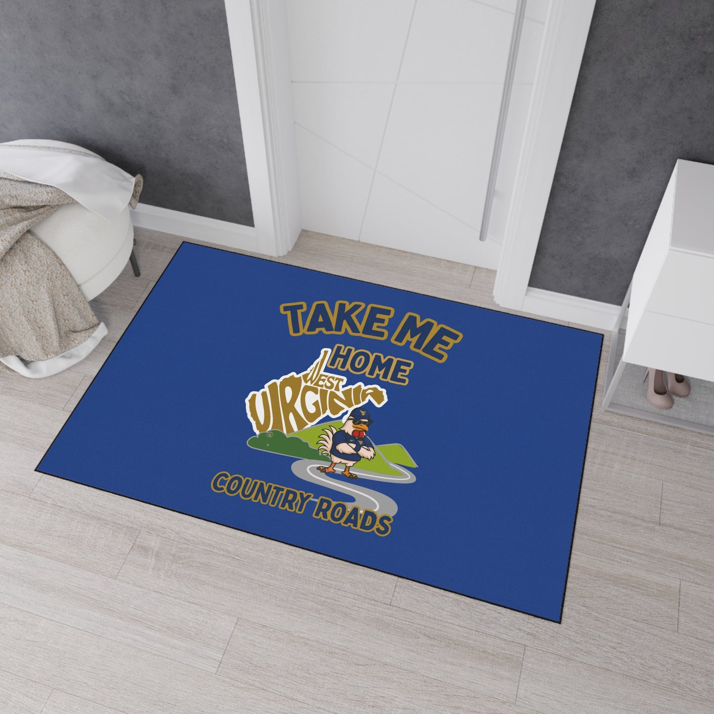 West Virginia Floor Mat - Welcome Home Rug, Durable Indoor Mat, Country Roads Decor, West Virginia Gifts, Home and Kitchen