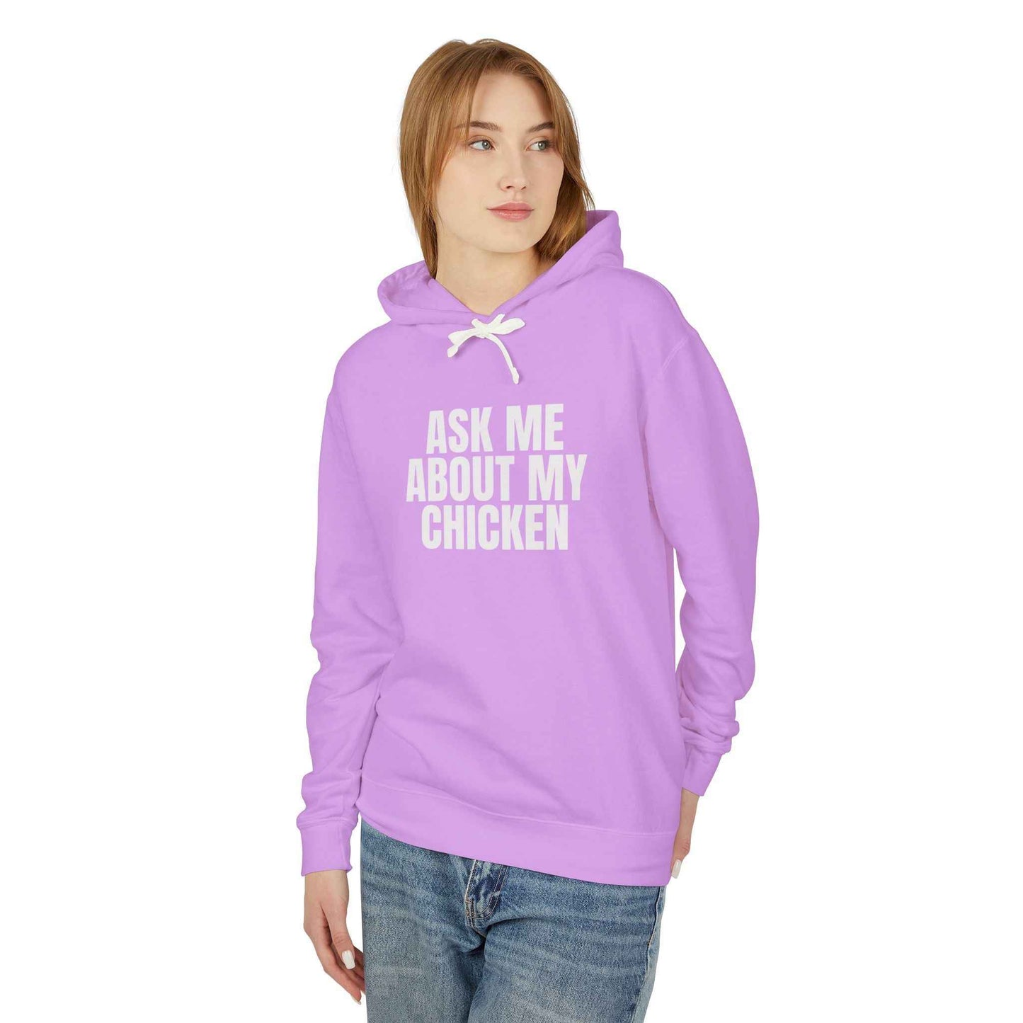 Ask Me About My Chicken Hoodie | Funny Chicken Lover Graphic Hoodie | Unisex Farm Humor Shirt