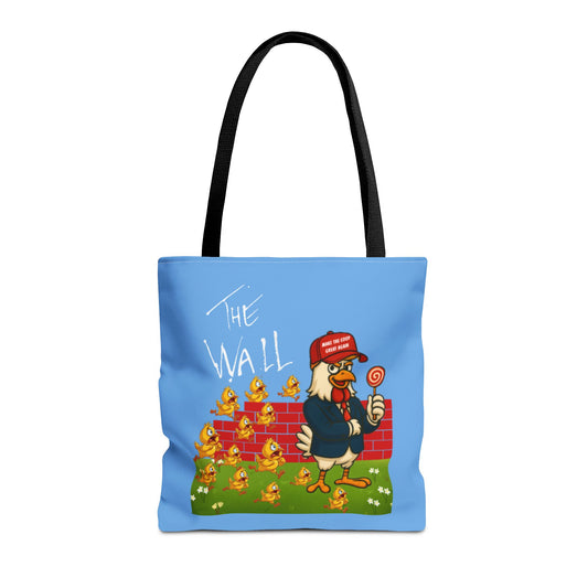 Another Chick Thru The Wall Tote Bag – Funny Political Chicken Graphic | Durable Eco-Friendly Canvas Shopper for Everyday Use