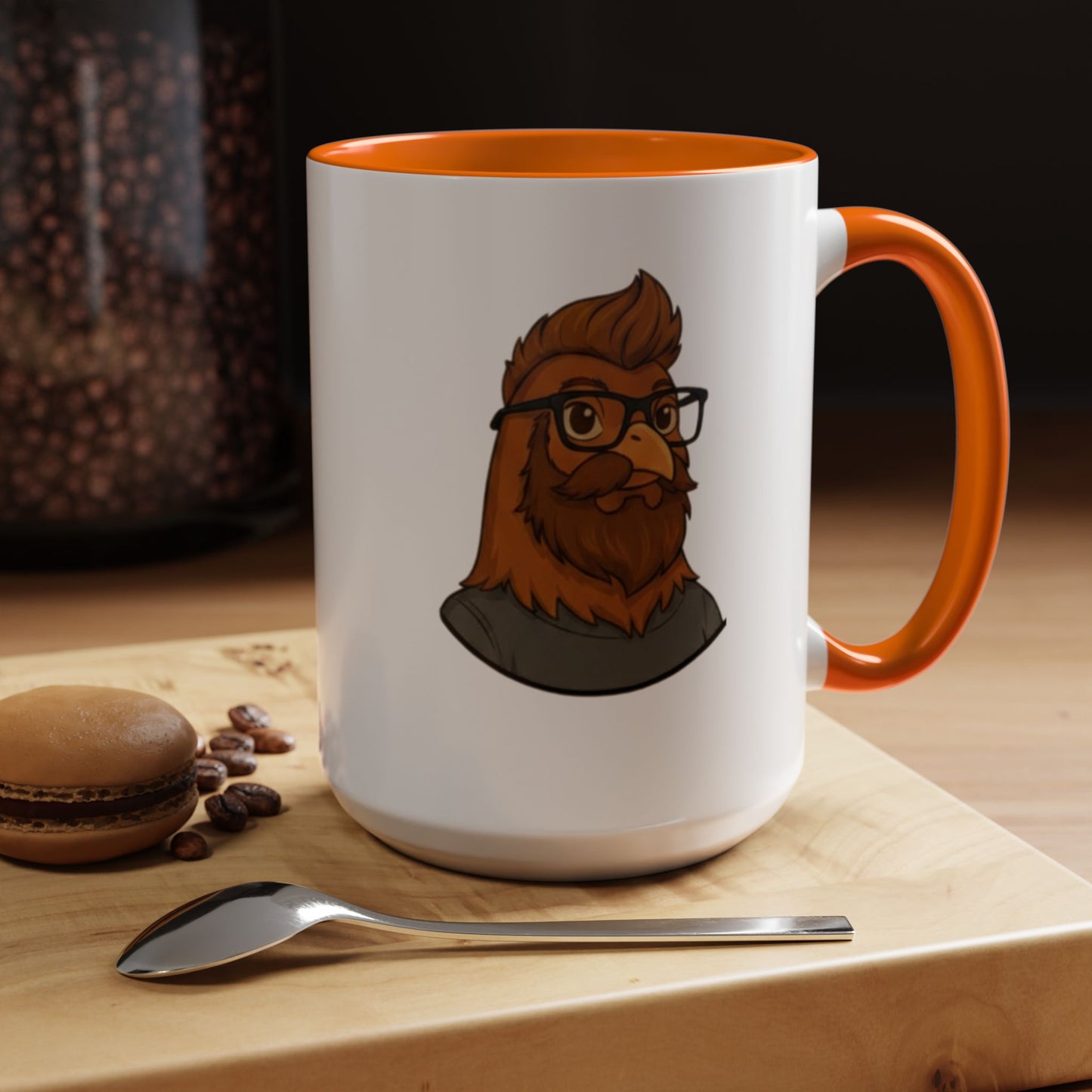 Get Clucked™ Custom Photo Chicken Mug – Personalized Cartoon Portrait Coffee Cup – Funny Gift for Couples, Friends & Pet Lovers