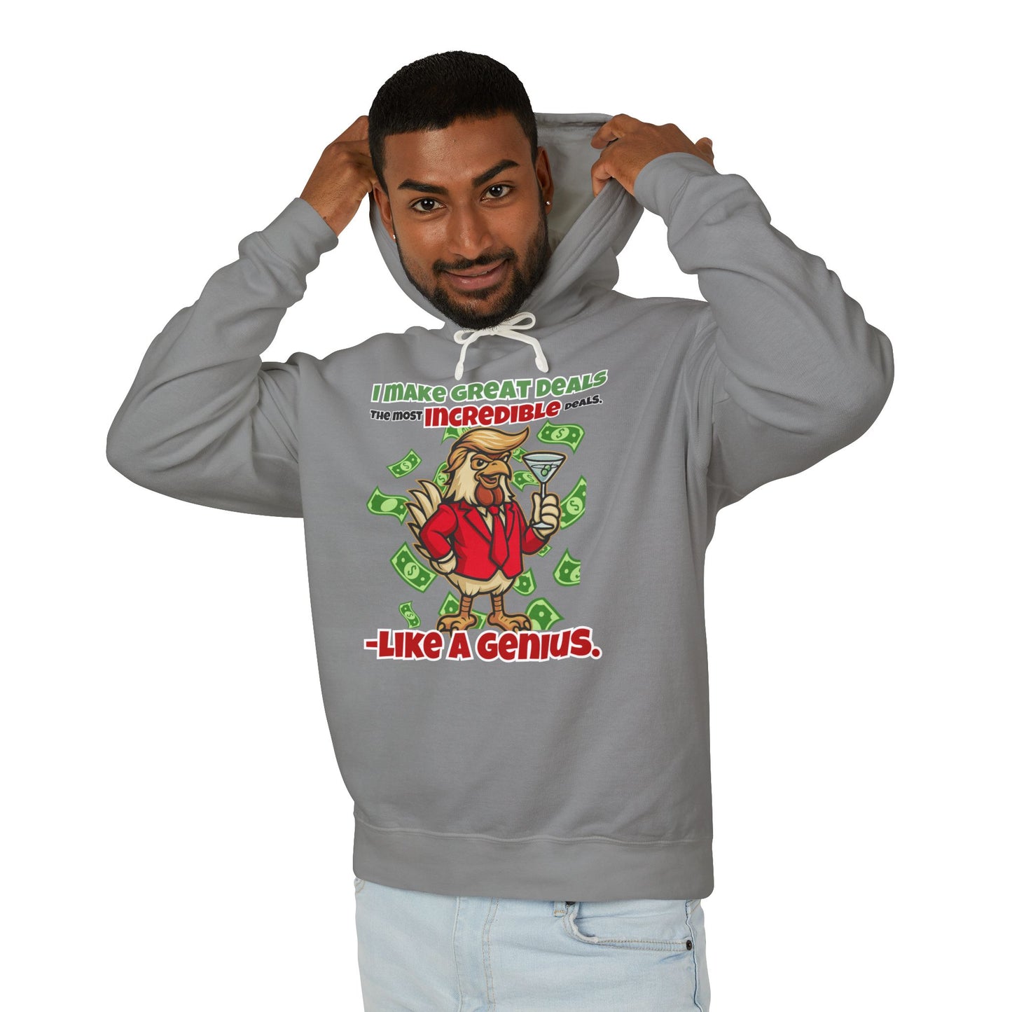 Like A Genius Hoodie – Funny Political Graphic Pullover | Unisex Relaxed Fit | Ethically Made & OEKO-TEX Certified Streetwear