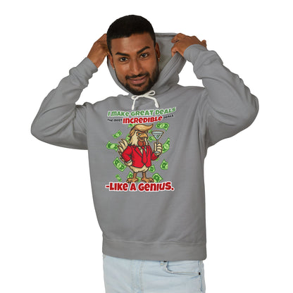 Like A Genius Hoodie – Funny Political Graphic Pullover | Unisex Relaxed Fit | Ethically Made & OEKO-TEX Certified Streetwear