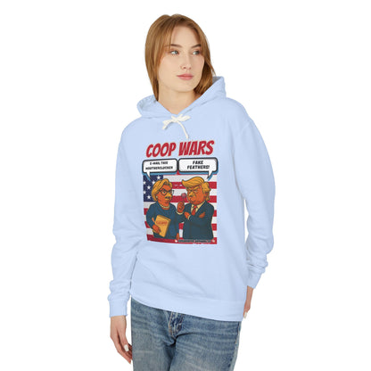 Coop Wars Hoodie – Funny Political Graphic Pullover | Unisex Relaxed Fit | Ethically Made & OEKO-TEX Certified Streetwear
