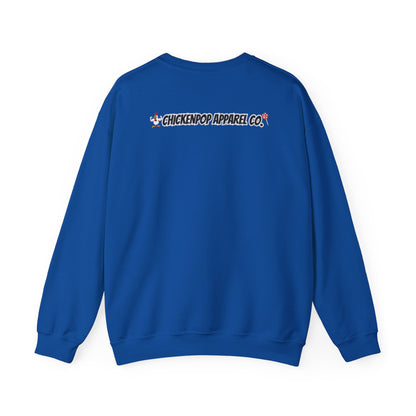 Like A Genius Crewneck Sweatshirt – Funny Political Graphic Pullover | Unisex Heavy Blend with ChickenPop Logo | Ethically Made & Cozy Cold-Weather Humor