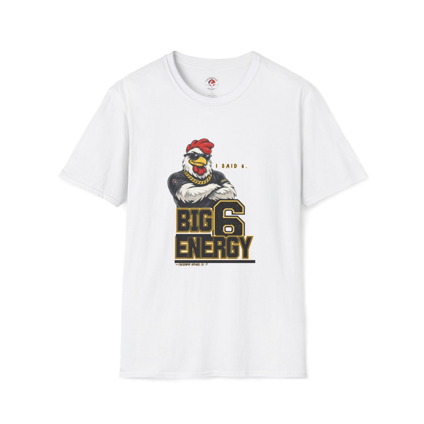 Big 6 Energy Tee – Team 6 | ChickenPop Apparel
