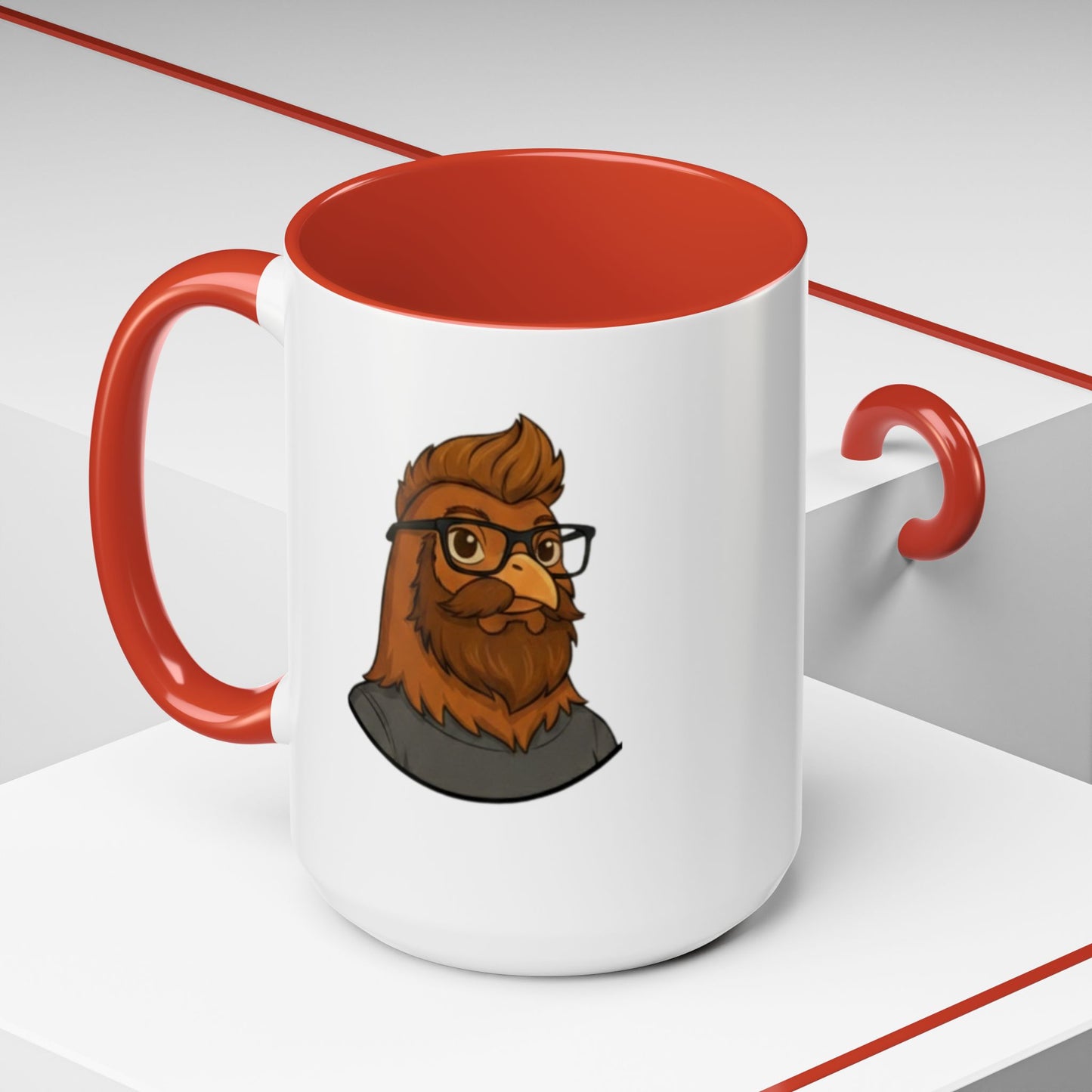 Get Clucked™ Custom Photo Chicken Mug – Personalized Cartoon Portrait Coffee Cup – Funny Gift for Couples, Friends & Pet Lovers