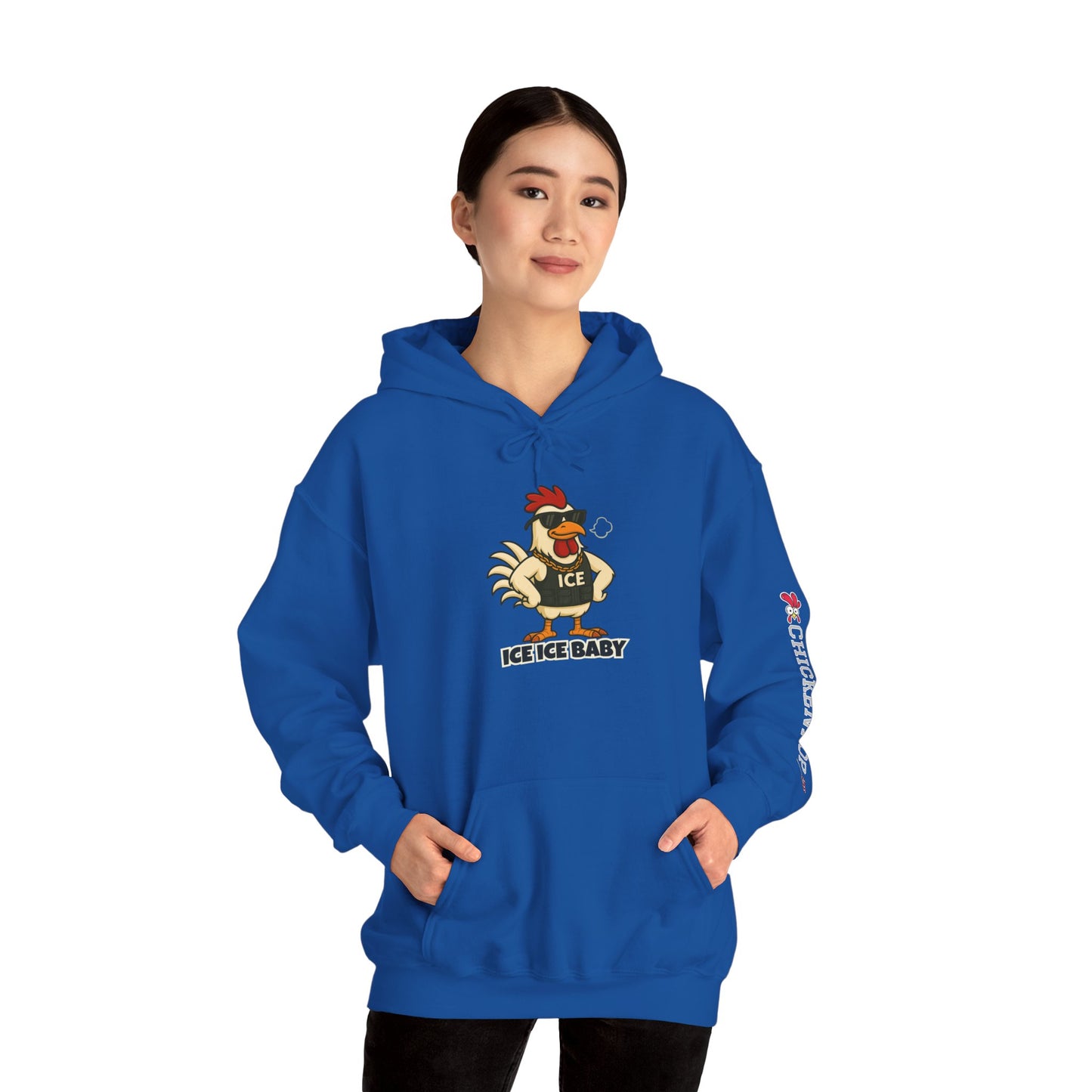🧊 ICE ICE BABY Funky Chicken Agent Hoodie – Coop Daddy Parody Hoodie for Music & Poultry Fans