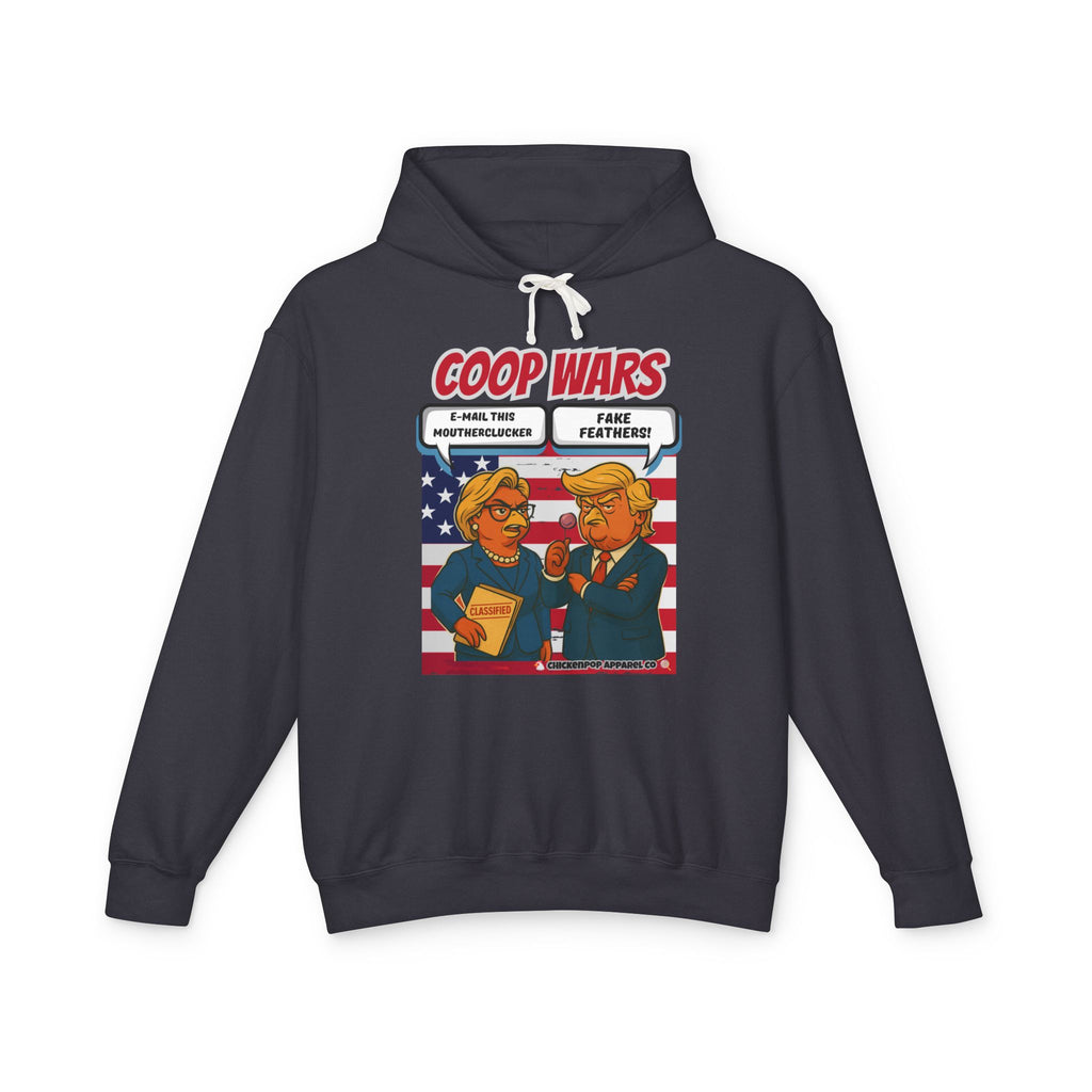 Coop Wars Hoodie – Funny Political Graphic Pullover | Unisex Relaxed Fit | Ethically Made & OEKO-TEX Certified Streetwear