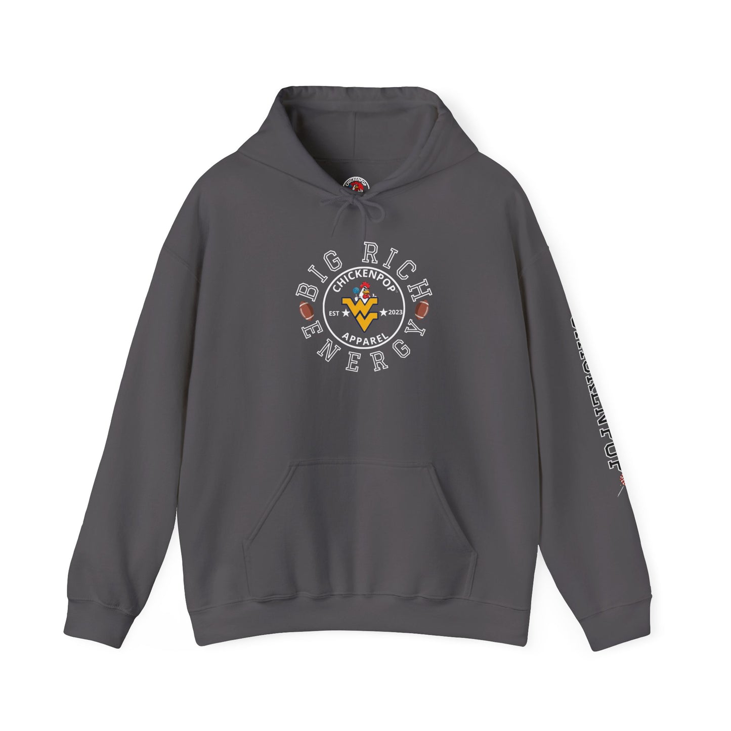 Big Rich Energy WV Logo Unisex Hoodie - ChickenPop Arm Logo Edition