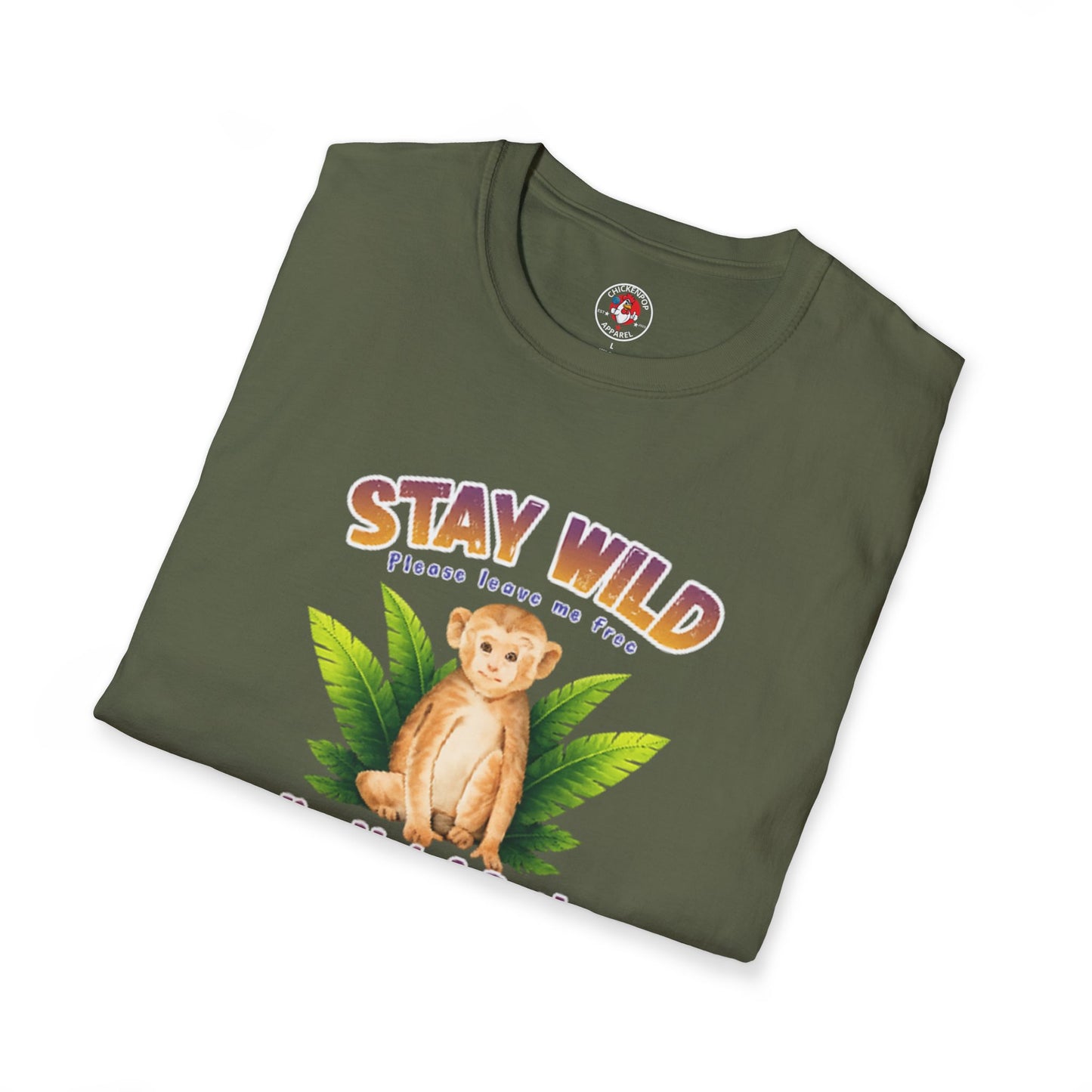 🐵Stay Wild – I’m Not a Pet Monkey Shirt | Animal Rights Graphic Tee | Ethical Wildlife Awareness Unisex T-Shirt
