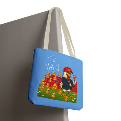 Another Chick Thru The Wall Tote Bag – Funny Political Chicken Graphic | Durable Eco-Friendly Canvas Shopper for Everyday Use