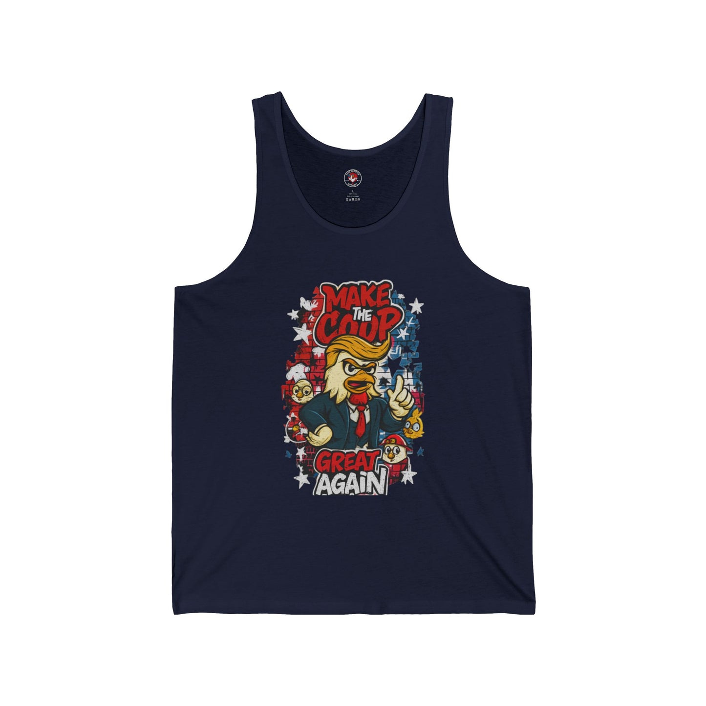 Make the Coop Great Again Ribbed Tank – Cock-a-Doodle-Don Presidential  Poultry 🐔🍹