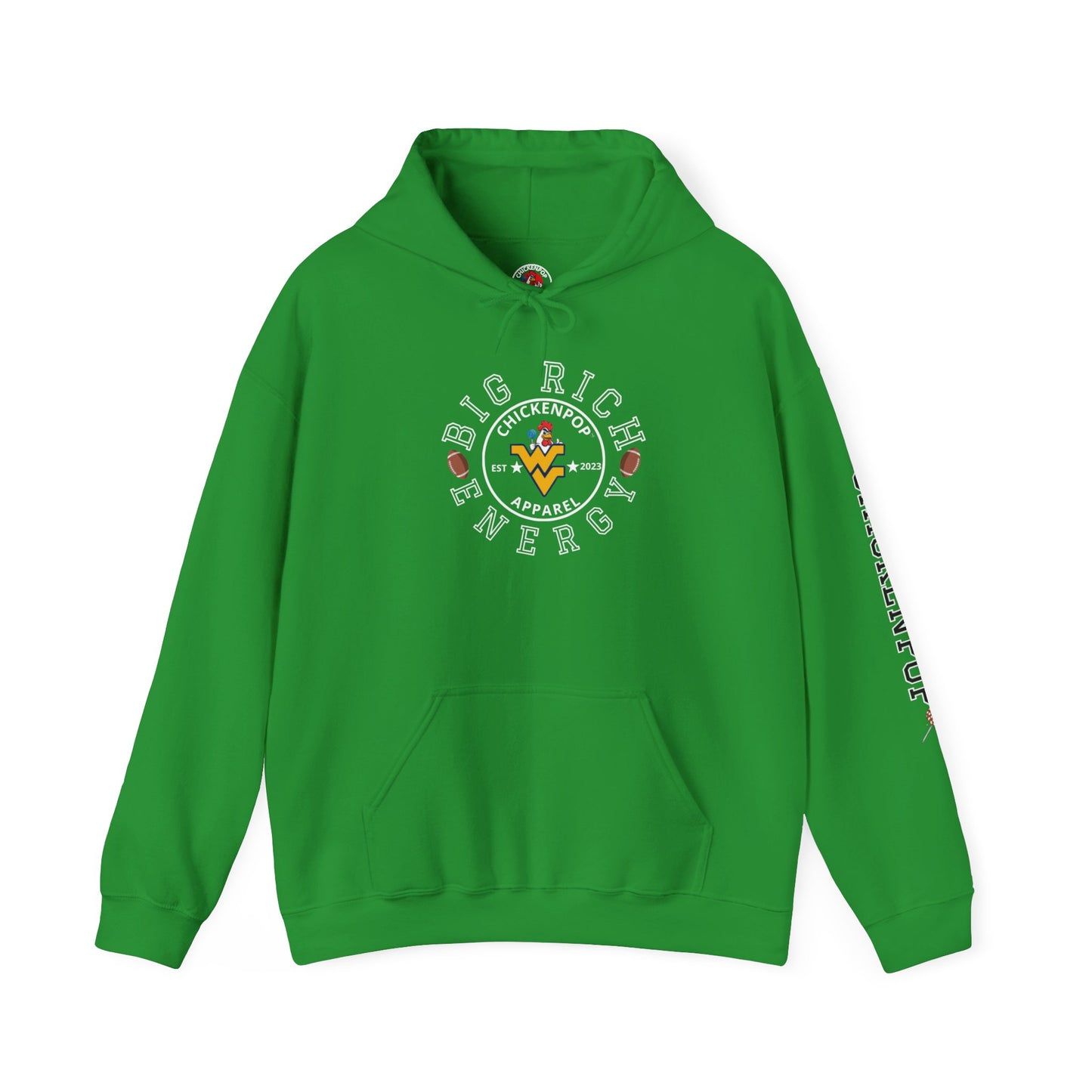 Big Rich Energy WV Logo Unisex Hoodie - ChickenPop Arm Logo Edition