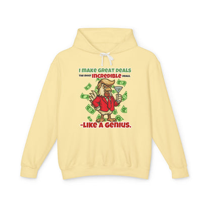Like A Genius Hoodie – Funny Political Graphic Pullover | Unisex Relaxed Fit | Ethically Made & OEKO-TEX Certified Streetwear