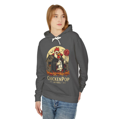 ChickenPop Vampire Rooster Halloween Hoodie Unisex w/o pouch. Perfect For Fall