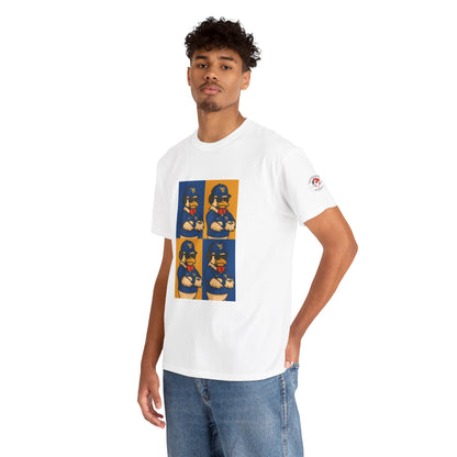Warhol WVU Coop Daddy T-Shirt – Pop Art Coach Rooster Graphic Tee for Mountaineer Fans FREE SHIPPING