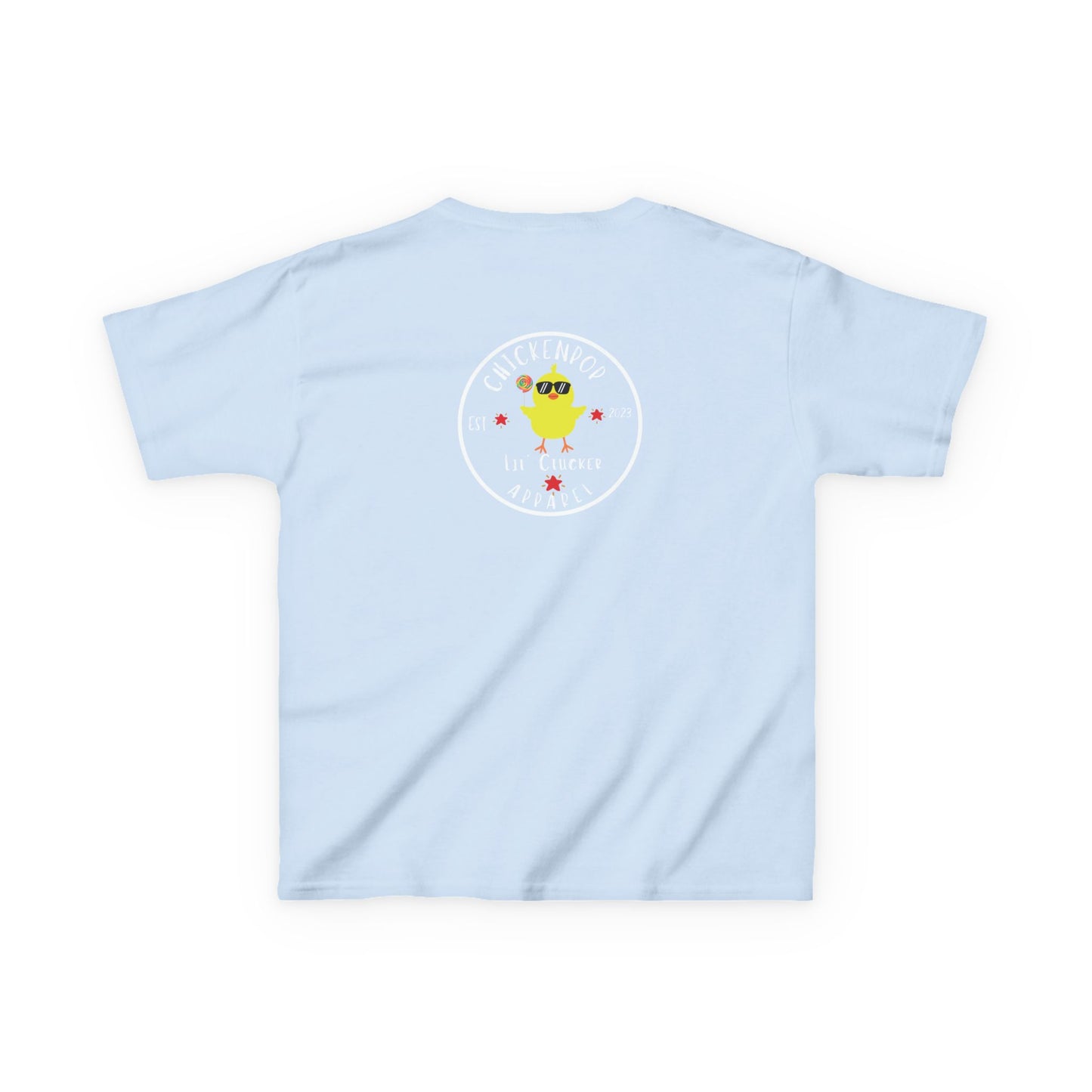 Lil’ Cluckers Original ChickenPop Logo Kids Tee – Fun Kids Graphic T-Shirt | Cute Cartoon Chicken Shirt for Boys & Girls