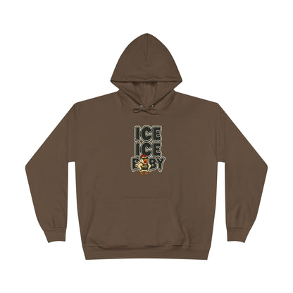 ICE ICE BABY Funny Chicken Hoodie – Retro Hip-Hop Pullover for Music Fans, Students & Cold-Weather Comedians