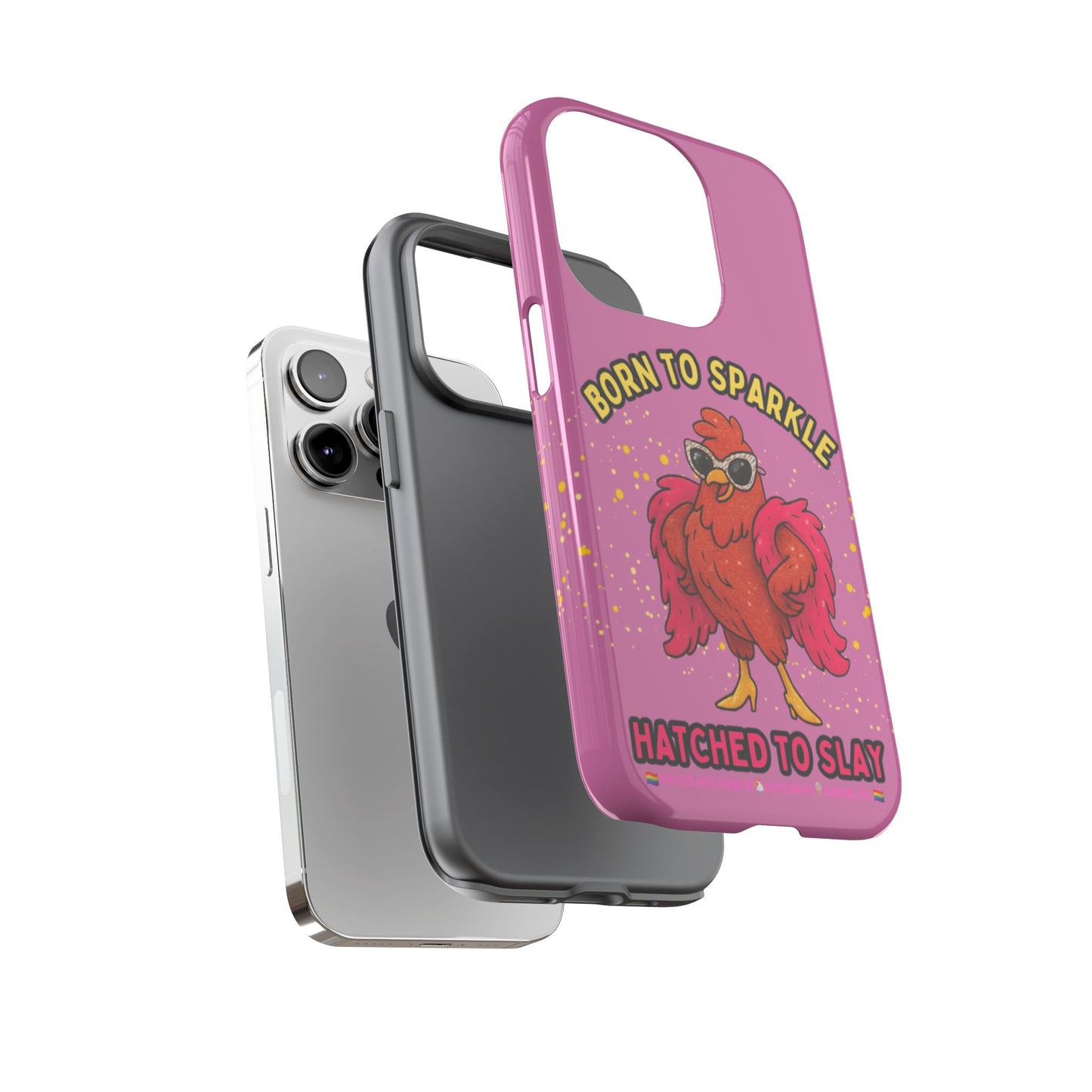 Phone Case - Born to Sparkle Hatched to Slay Logo Design